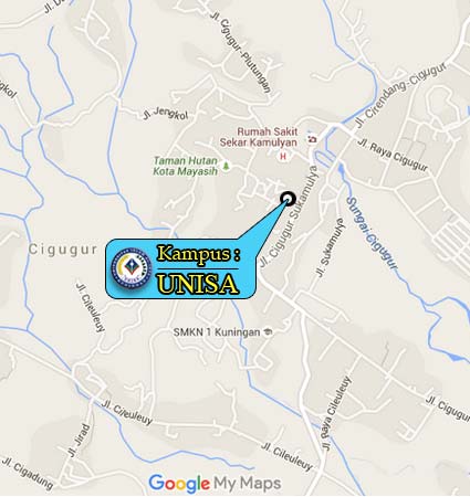 Lokasi Kampus & Peta (Google Map) UNISA Kuningan Jawa Barat Nomor